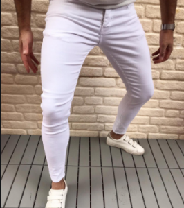 beyaz dar pantolon